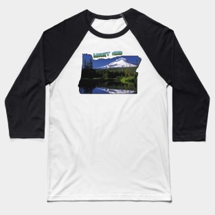 Oregon State Outline (Mount Hood) Baseball T-Shirt